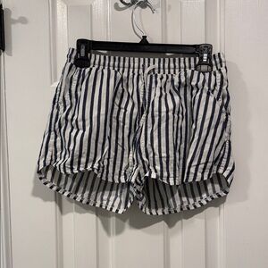 Universal Thread Navy and White Striped Linen Women's Shorts